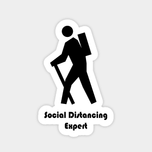 Social Distancing Hiker Graphic Logo T-Shirt Sticker